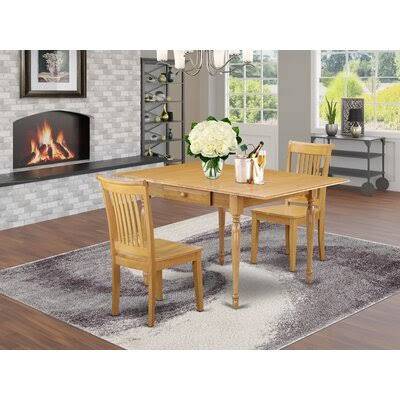 Back Bay Drop Leaf Solid Wood Dining Set Charlton Home Pieces Included: 3 Pieces: 1 Table, 2 Chairs