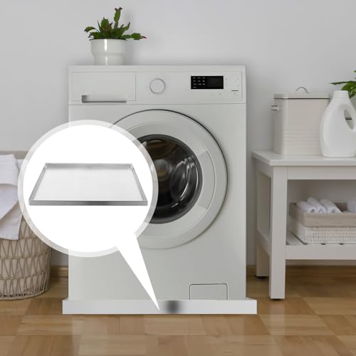 Washer Machine Drain Pan, Drip Tray Catch Washing Machine Tray for Most Models of Washers Dryers Dishwashers, 304 Stainless Steel