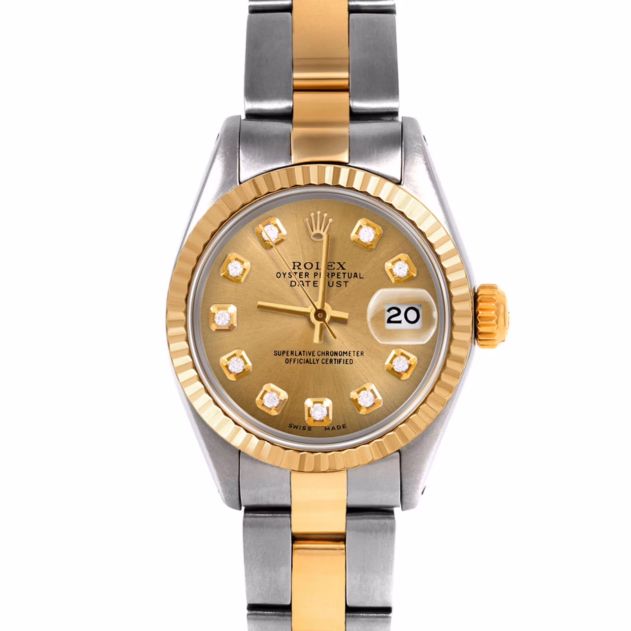 Pre-Owned Rolex 6917 Ladies 26mm Datejust Wristwatch Champagne Diamond (3 Year Warranty) (Good)