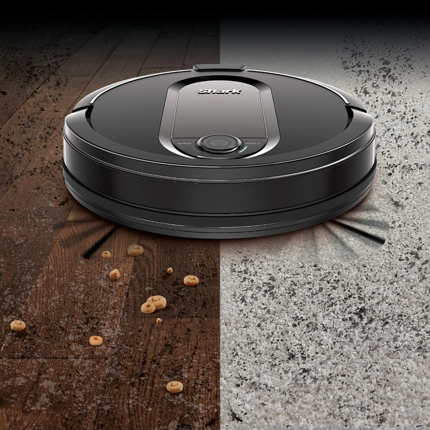 Shark UR1005AE IQ Robot Vacuum Cleaner with Self-Empty Base (Black) - Renewed