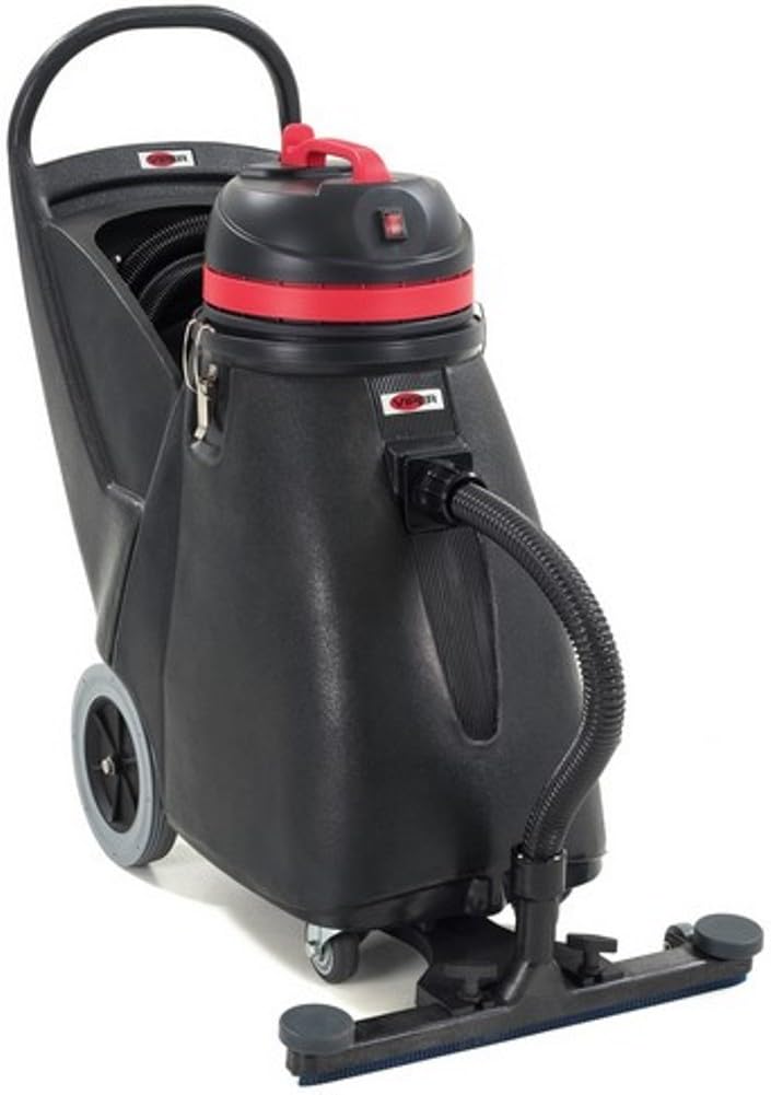 Viper Cleaning Equipment SN18WD Shovelnose 18 gal Wet/Dry Vacuum, 24" Cleaning Path, 2 10" Non-Marking Wheels, 50' Power Cable, 2 Stage Vacuum Motor, 9' Vacuum Hose