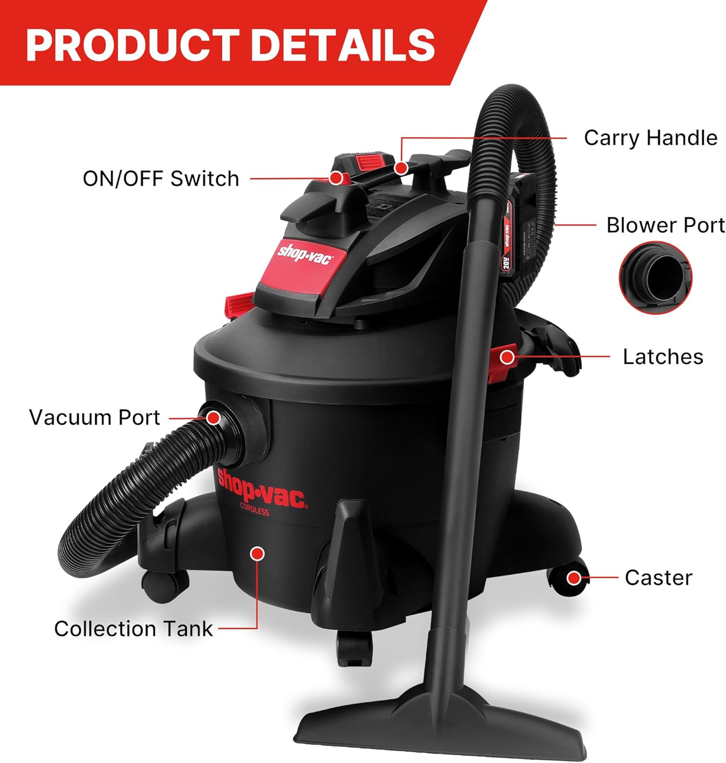 Shop-Vac Wet/Dry Vac Portable Compact Micro Vacuum and 6 Gallon Wet Dry Vacuum Cleaner