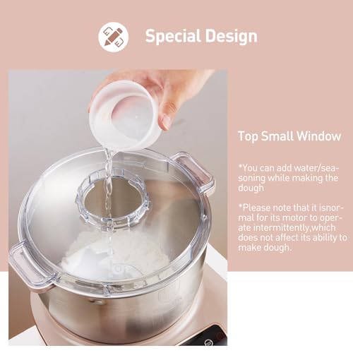 Electric Dough Maker with Ferment Function, 7L(6.6QT) Dough Mixer Machine with Stainless Steel Bowl, Kitchen Stand Mixers, Flour Kneading Machine for Pizza Bread, Microcomputer Timing