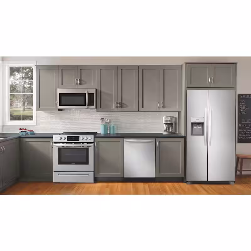 36.1 in. 22.3 cu. ft. Counter Depth Side-by-Side Refrigerator in Stainless Steel
