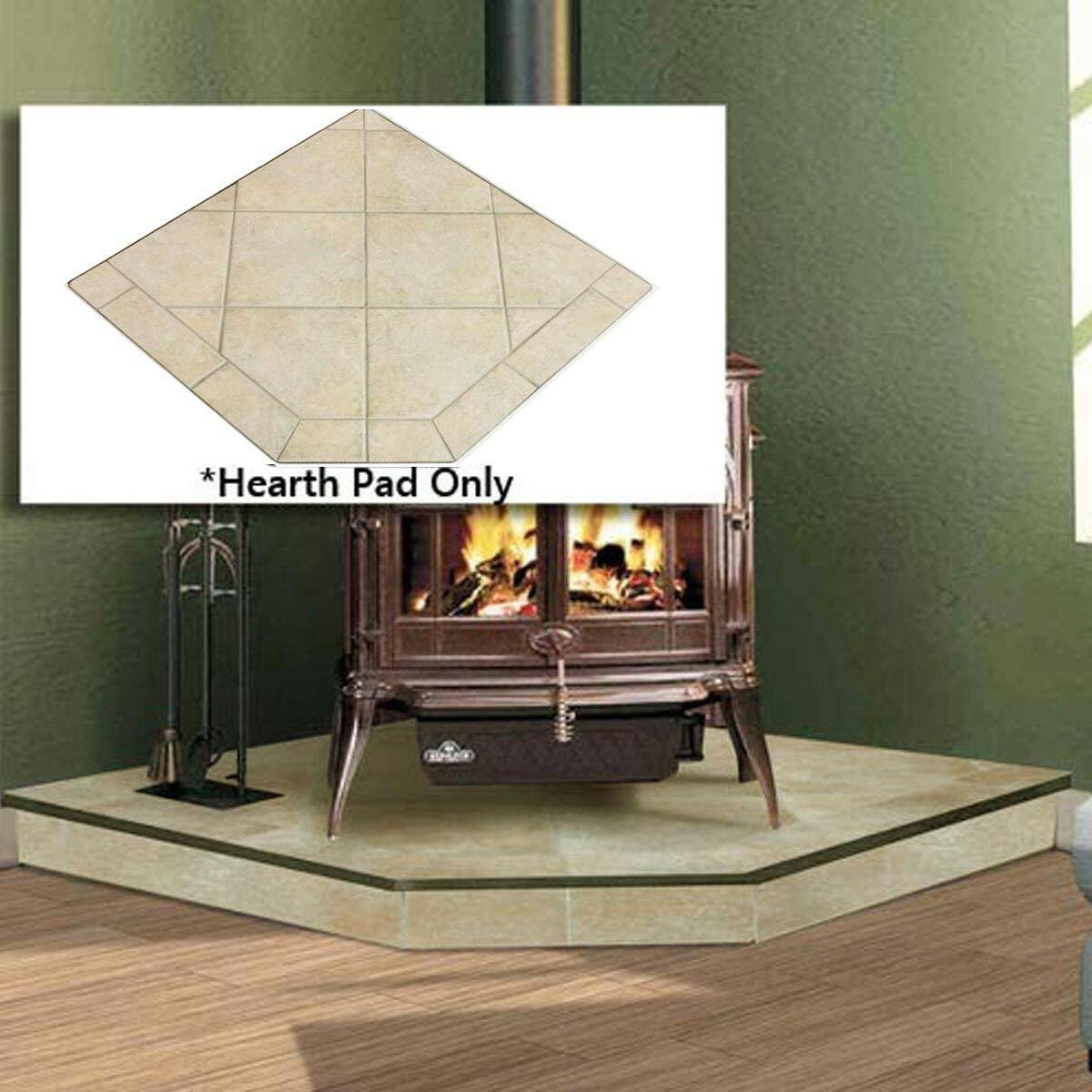 WoodEze French Camellia Single Cut 40'' x 40'' Hearth Pad Riser