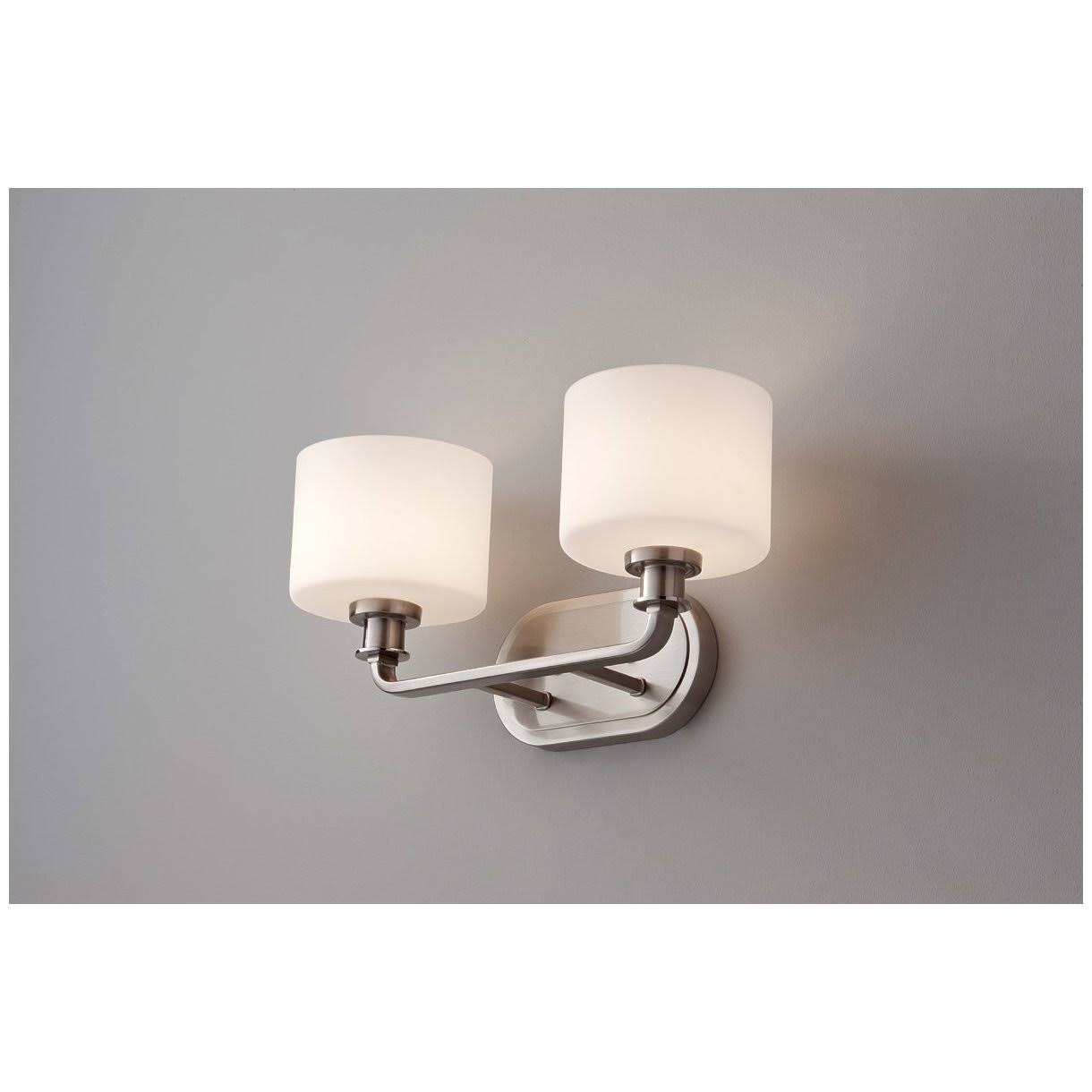 Feiss VS29002-BS Kincaid Brushed Steel 2 Light Vanity