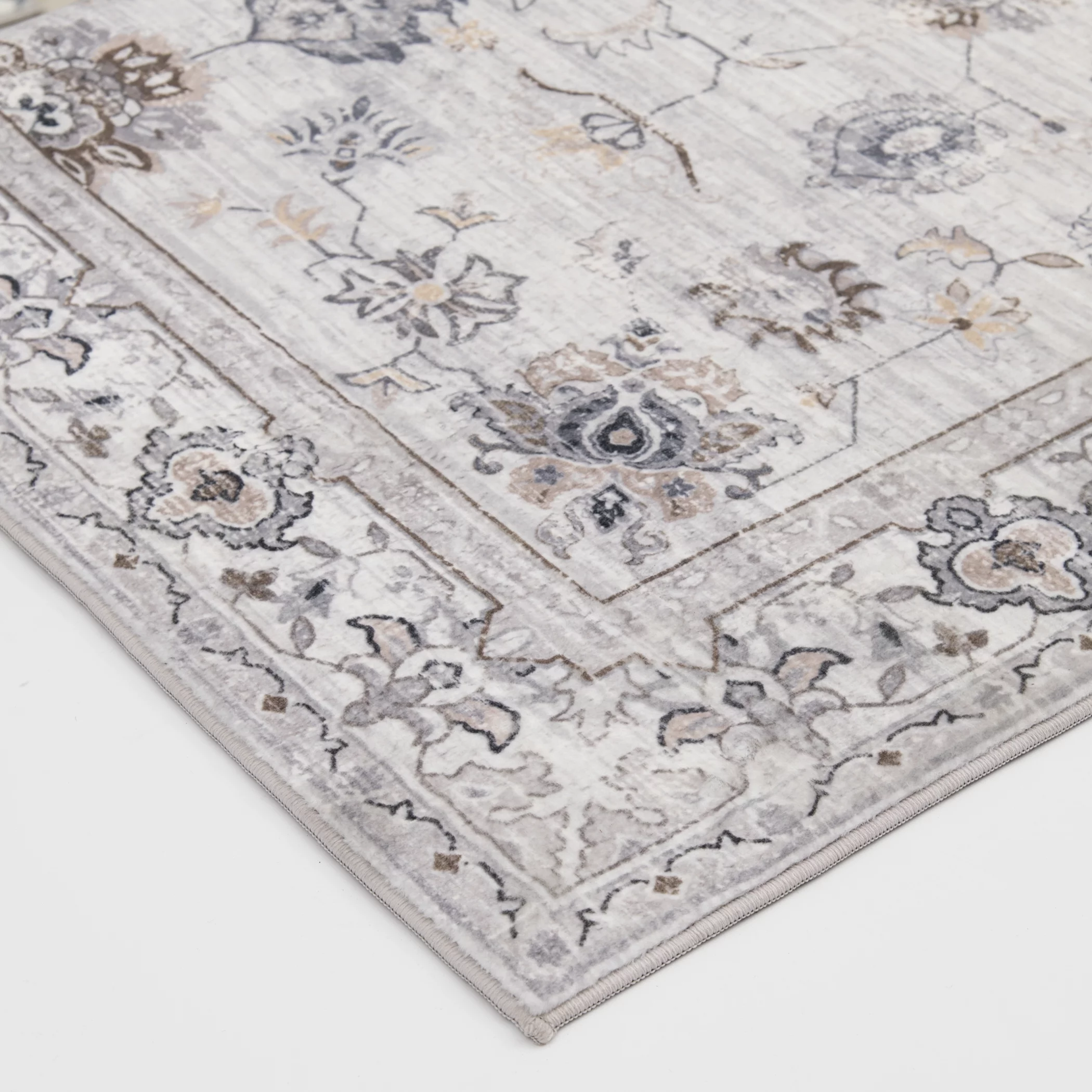 Better Homes & Gardens Persian Blooms Ivory Faux Fur Indoor Area Rug,  8'x10'