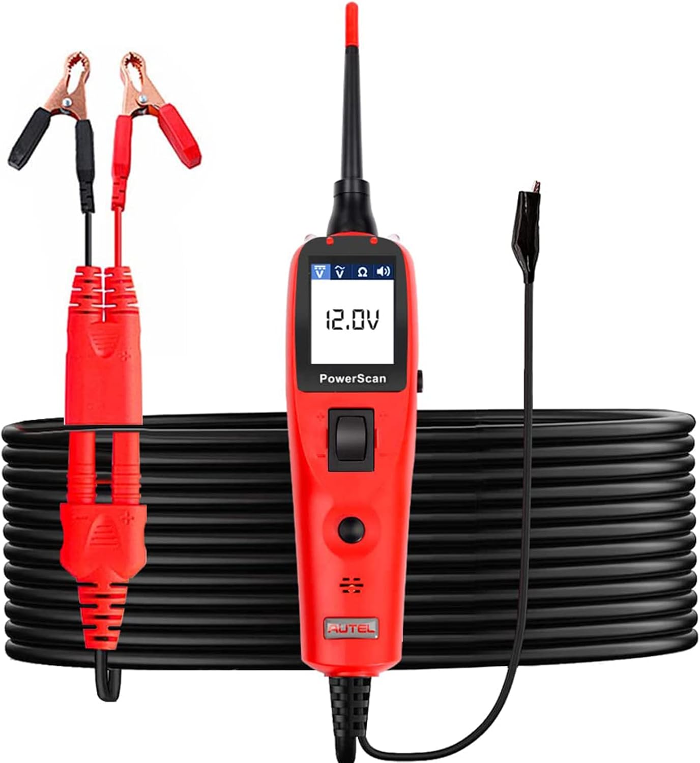 Autel Powerscan Ps100 Electrical System Tester Ps 100 Circuit Tester with 20ft Cable, Built-In Circuit Breaker, Easy to Read AC/DC Current Resistance, Test Continuity/Probe/Sensor Signal