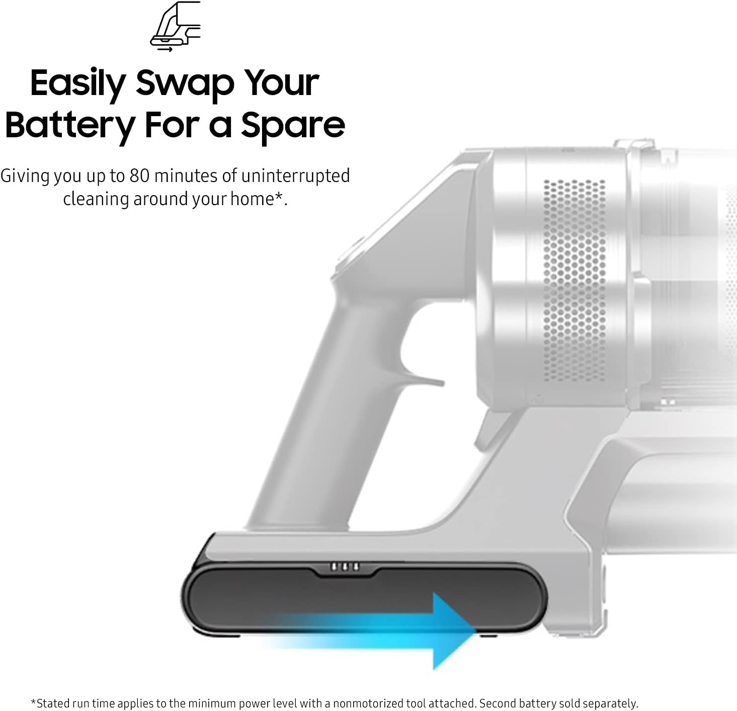 SAMSUNG VCA-SBT90E/XAA Jet 70 Pet Battery, White