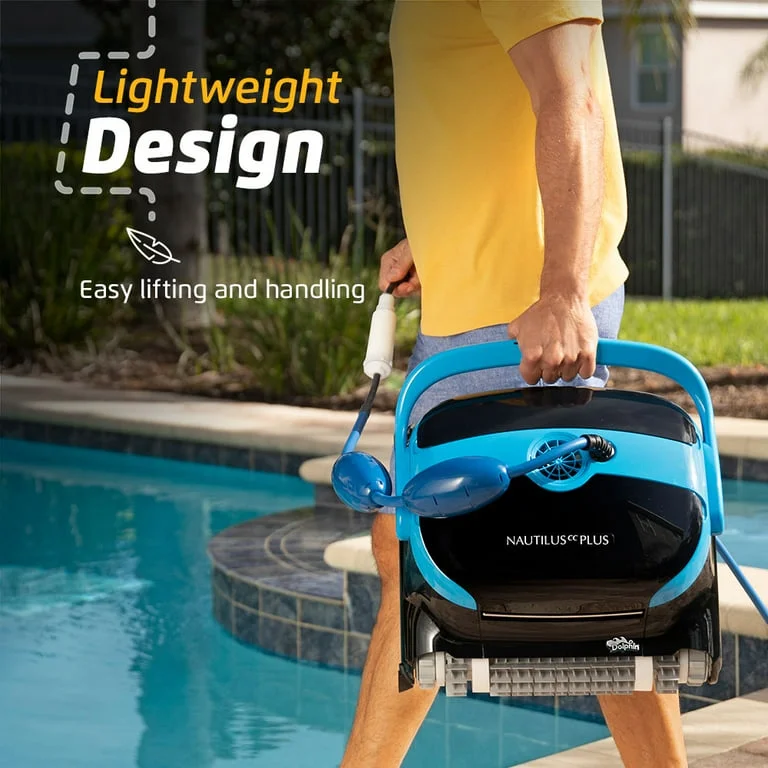 Dolphin Nautilus CC Plus Robotic Cleaner with Wi-Fi Ideal for In-Ground Swimming Pools up to 50 Feet Easy Access Top Load Filter with Fine Panels
