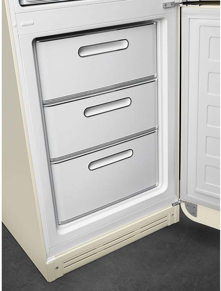 Smeg 50's Retro Style Aesthetic Left Hinge Pastel Blue Refrigerator, 9 cubic feet