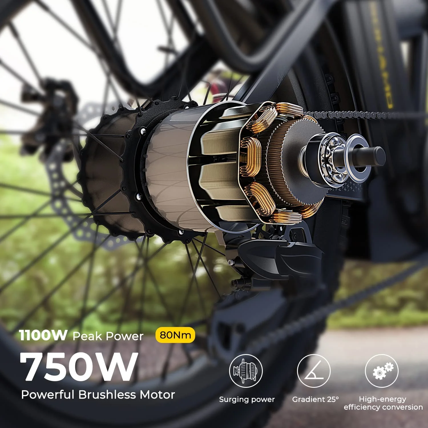 Electric Bike Foldable 20" Fat Tire Ebike with 750W Motor, 48V 20Ah Removable Battery, Shimano 7 Speed Ebike for Adults (UL2849)