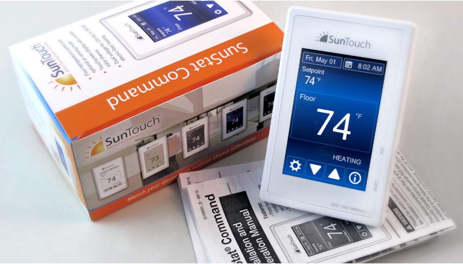 SunTouch Command Touchscreen Thermostat + Loudmouth Fault Monitor