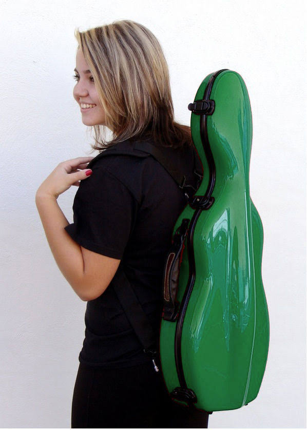 Tonareli Fiberglass Violin 4/4 Full Hard Case - Green - New