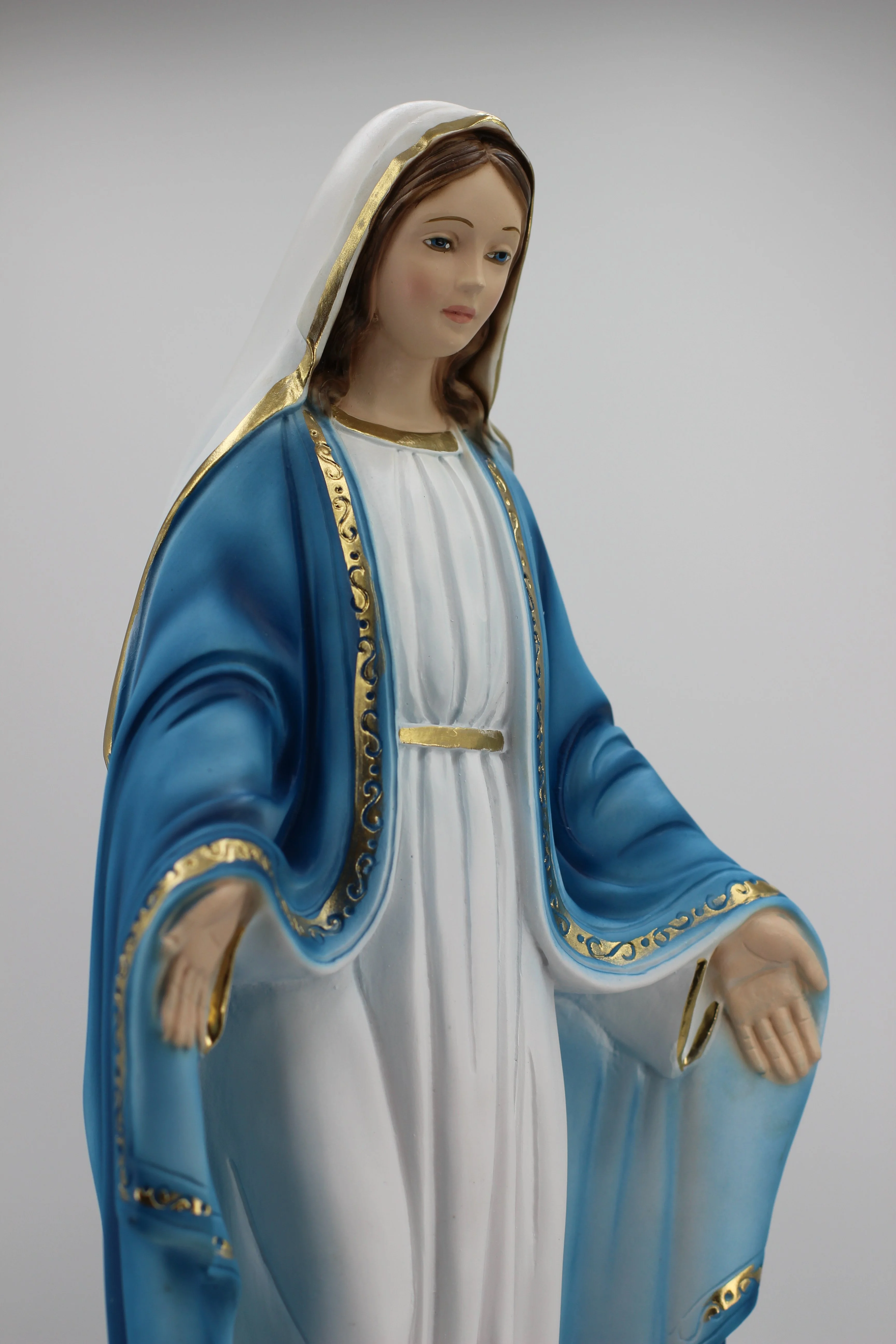 The Faith GIft Shop Our Lady of Grace-Miraculous Mary Garden Resin Stone Statue- 9 Inch Gift of Faith for Friends and Family