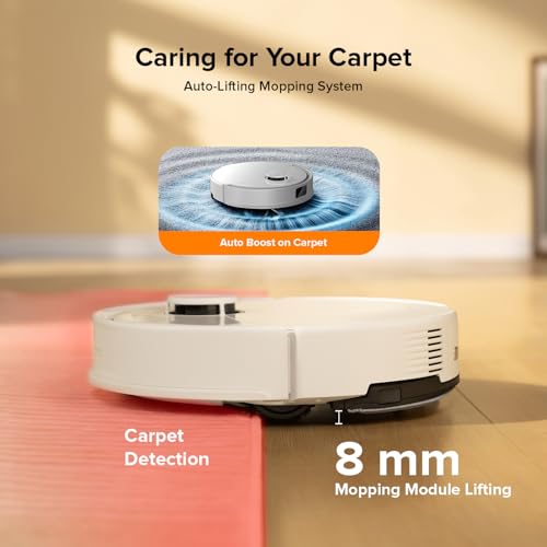 roborock Q8 Max Robot Vacuum and Mop Cleaner, DuoRoller Brush, 5500Pa Strong Suction, Lidar Navigation, Obstacle Avoidance, Multi-Level Mapping, Perfect for Pet Hair