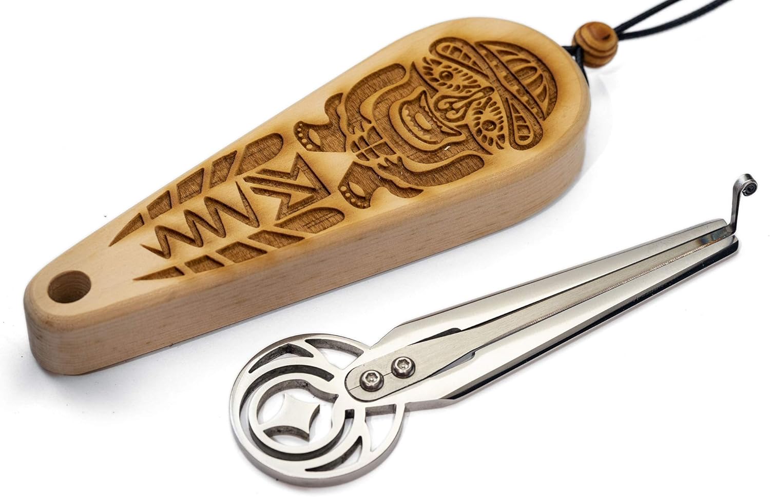 Oberton Pro -=Shunut=- Jaw Harp - best modern mouth musical instrument in techno style (COA Case)