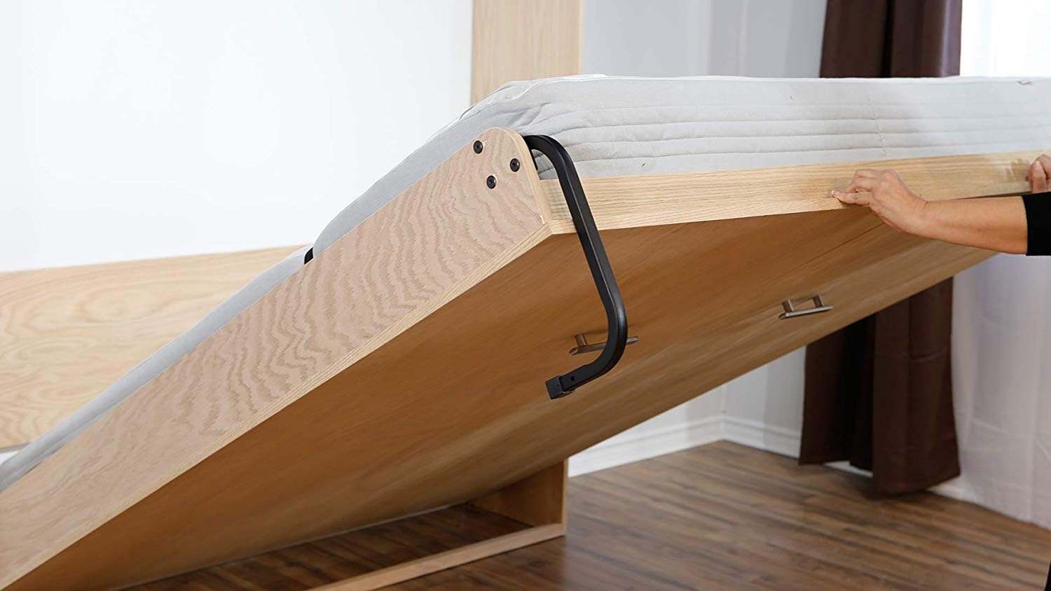 Murphy Bed Queen Size Hardware Kit - DIY Wood Frame Folding Cabinet Wall Bed for Guestroom Easy to Build, Made in USA