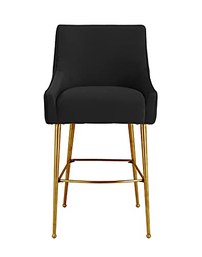 Tov Furniture Beatrix Pleated Velvet Dining Counter Stool