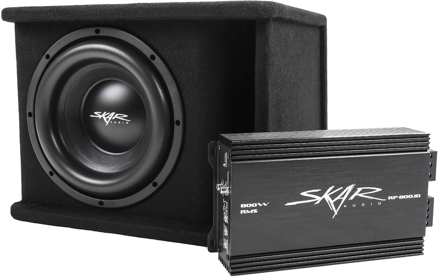 Skar Audio Single 10" Complete 1, 200 Watt Sdr Series Subwoofer Bass Package - Includes Loaded Enclosure with Amplifier
