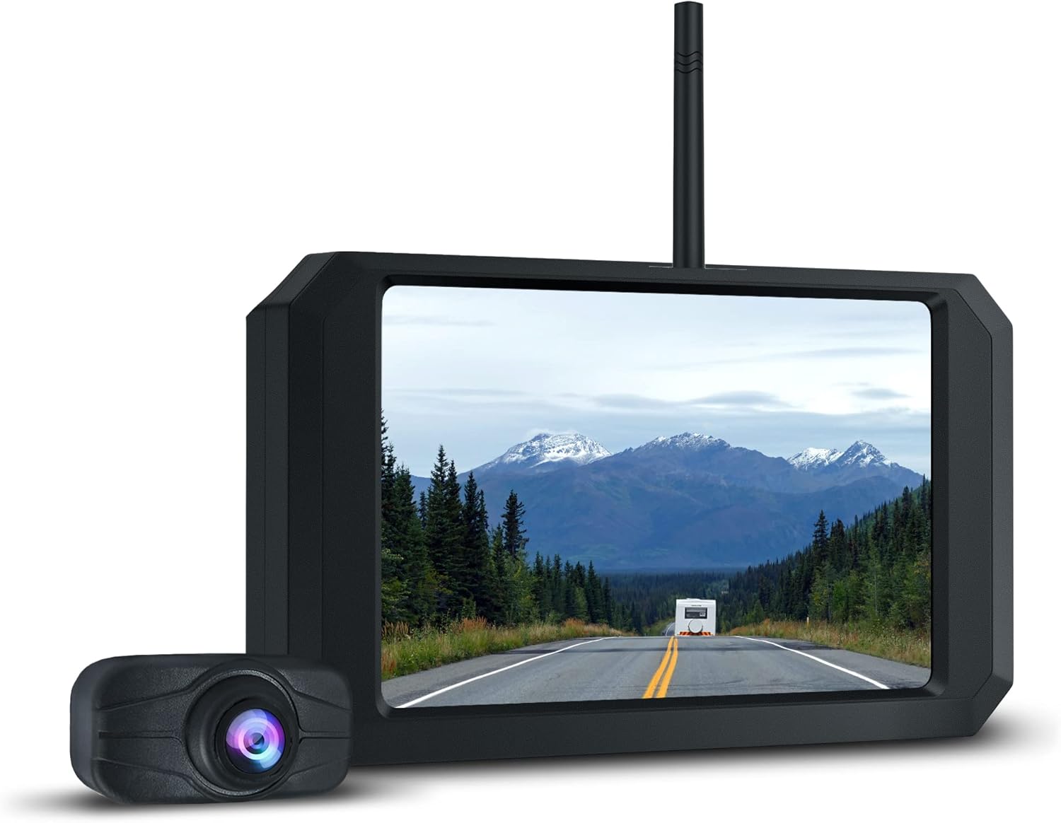 Wireless Backup Camera Monitor: Digital Vehicle Backup Cameras + 5 inch HD Monitor Waterproof Night Vision, Rear Wireless Camera for Car RV SUV Trailer