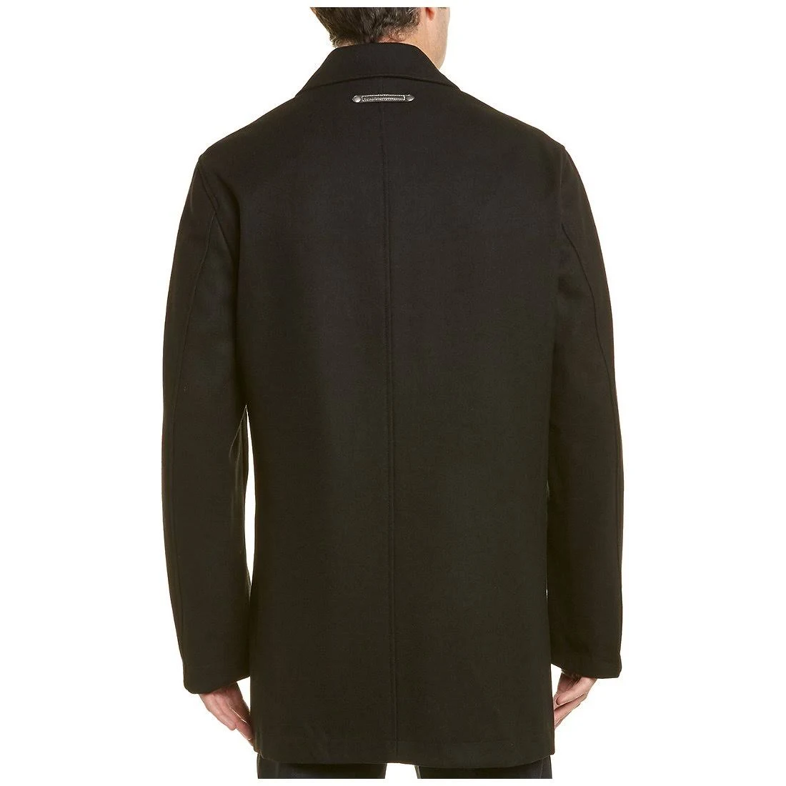 Cole Haan Mens Reversible Wool Car Coat, Black