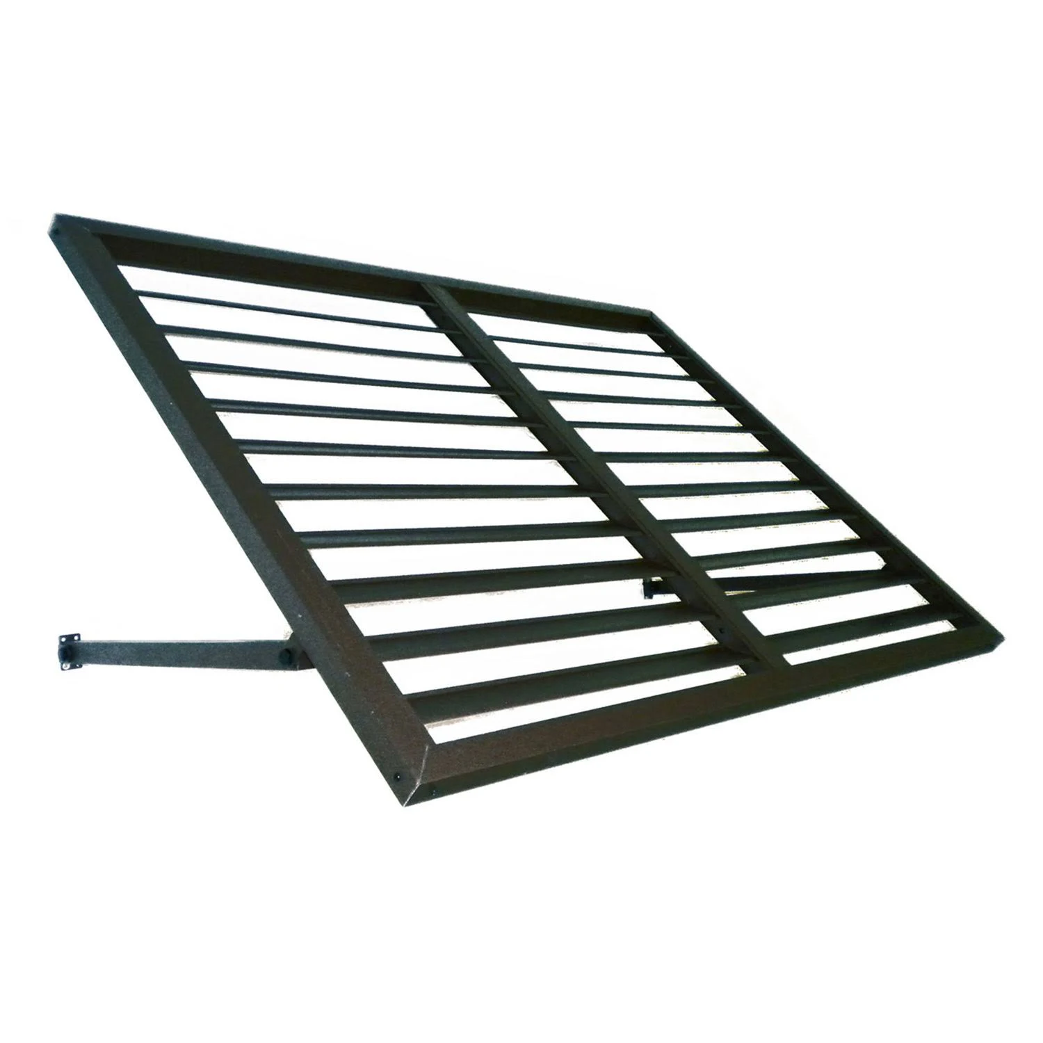 Awntech Metal Shutter Awning 5& 8x22W x 2&D x 2&H Pewter