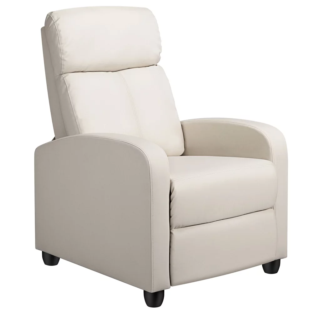 Yaheetech 2pcs Recliner Chair with Pocket Spring for Living Room, Beige