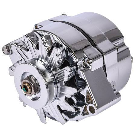 Jegs 10108 Chrome 1-Wire GM Alternator 100 Amps Single One Groove V-Belt Pulley