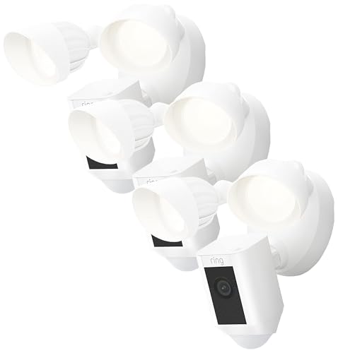 Ring Floodlight Cam Wired Plus with motion-activated 1080p HD video, Black (2021 release)