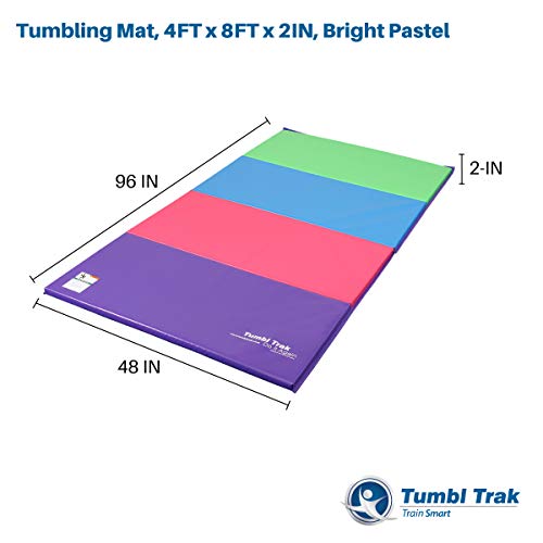 Tumbl Trak 8 Ft Laser Balance Beam with Solid Wood Core Gymnastics Low Balance Training Beam
