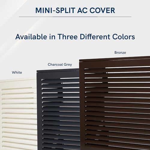 Airdeko's Mini Split AC Cover for Outside Units Sturdy Aluminum, Optimal Performance & Protection of Mini Split System Outdoor Condenser Compatible with Airdeko's Anti-Theft System