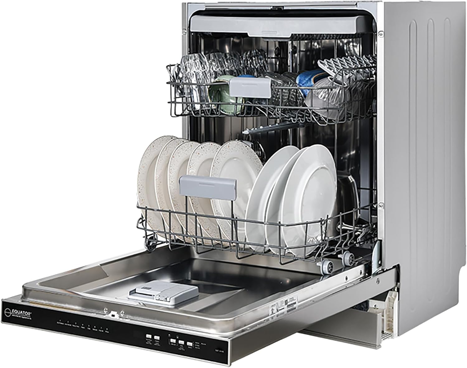 24" Top Control Built-in Dishwasher with Third Rack Finger Resistant in Stainless, Energy Star made in Europe