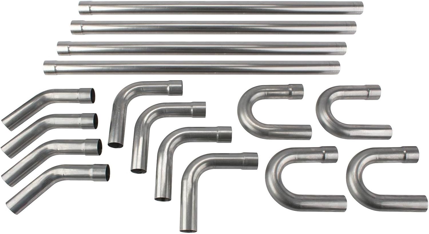Universal 3 Inch Custom Exhaust Tubing Mandrel Bend Pipe Straight & U-Bend Kit