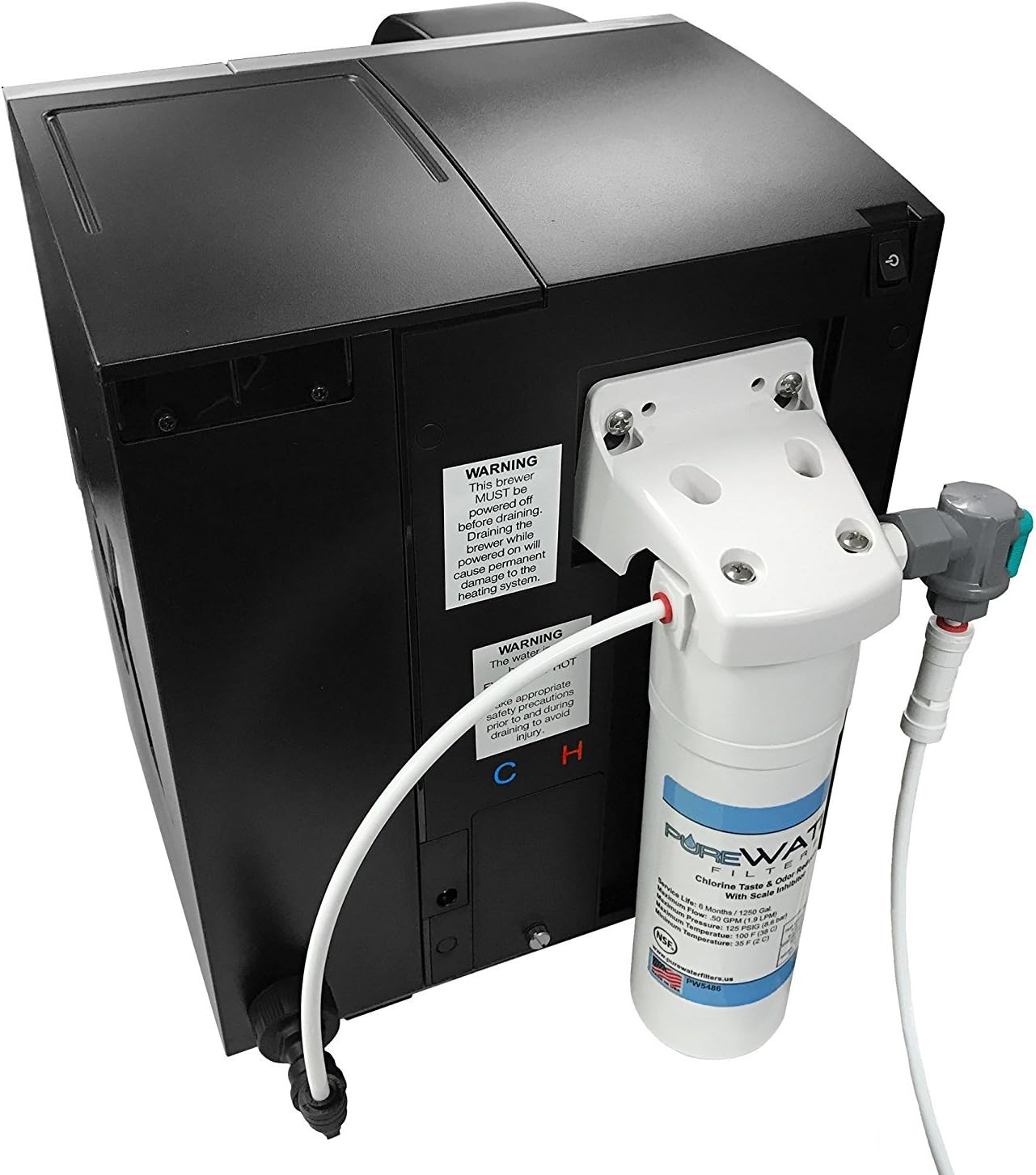 All-in-one Direct Water Line Plumb and Filter Kit Compatible With Keurig Commercial Brewers Models B150, K150, B155, K155 by PureWater Filters