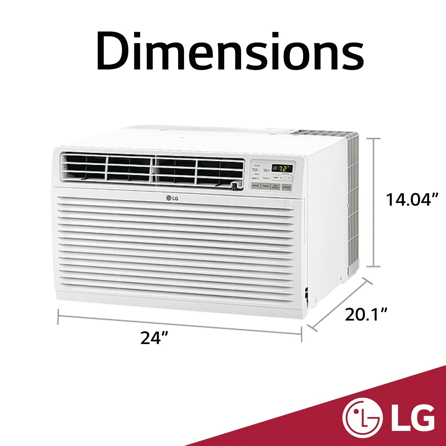 LG 9,800 BTU 115V Through-the-Wall Air Conditioner with Remote Control