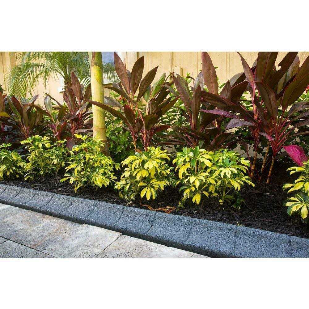 EcoBorder 4 ft. Grey Rubber Curb Landscape Edging - Shop Hardware Tools Online Store