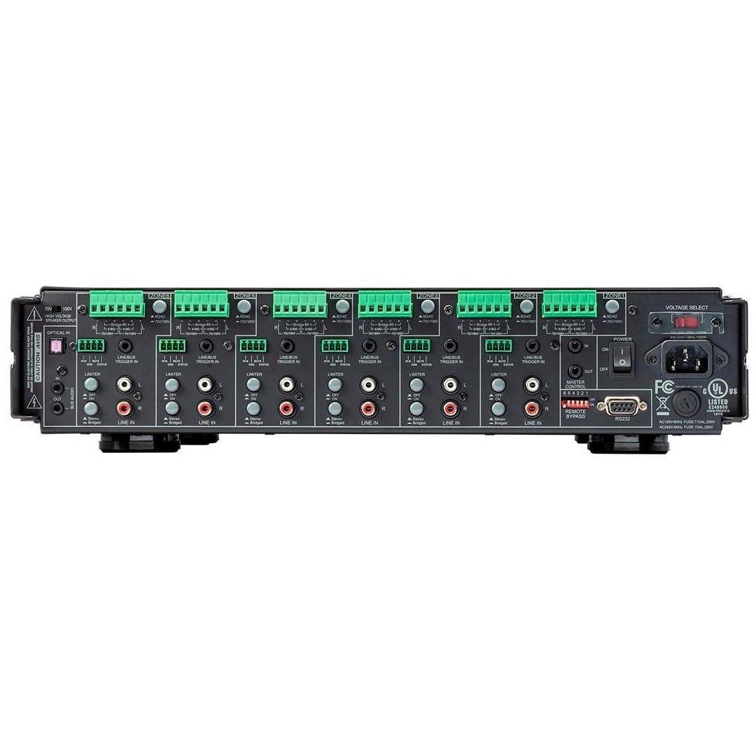 Monoprice 6 Zone Home Audio Multizone - 12 Channel Amplifier with RS232 and 70V and 4-Ohm Output