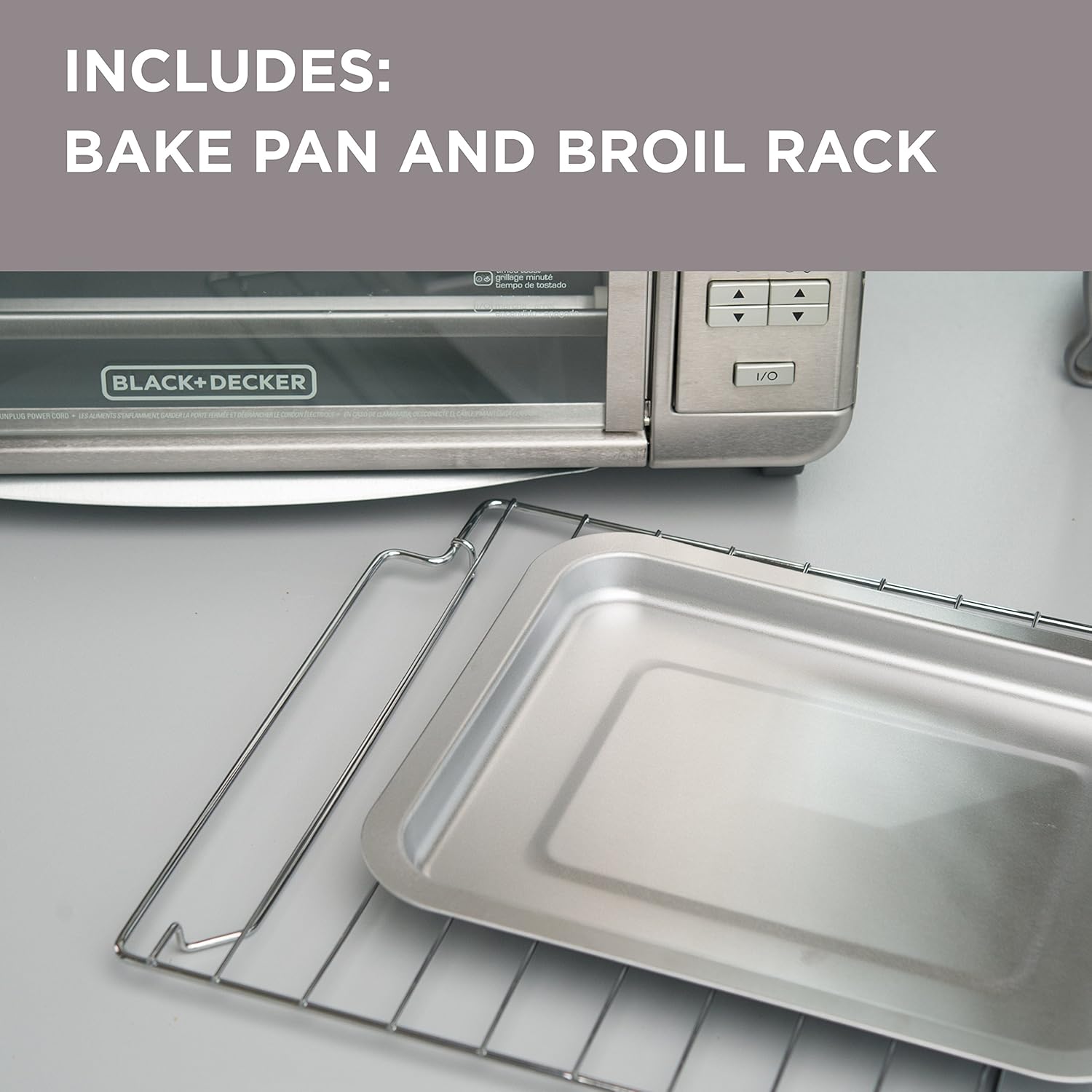 BLACK+DECKER 6-Slice Digital Convection Countertop Toaster Oven, Stainless Steel, TO3280SSD