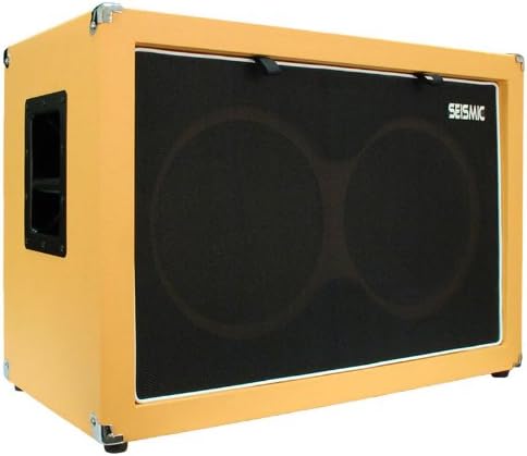 Seismic Audio - 12 GUITAR SPEAKER CABINET EMPTY - 7 Ply Birch - 2x12 Speakerless Cab NEW 212 Orange Tolex - Black Cloth Grill - Front or Rear Loading Options