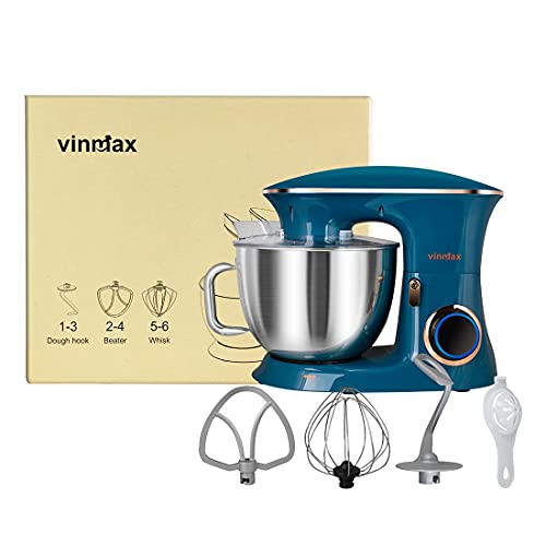 Stand Mixer, Vinmax Electric Kitchen Mixer Food Mixer with 8.5QT Stainless Steel Mixing Bowl, Tilt-Head Mixer 6-Speed Kitchen with Dough Hook, Beater, Whisk for Baking, Cakes, Frosting