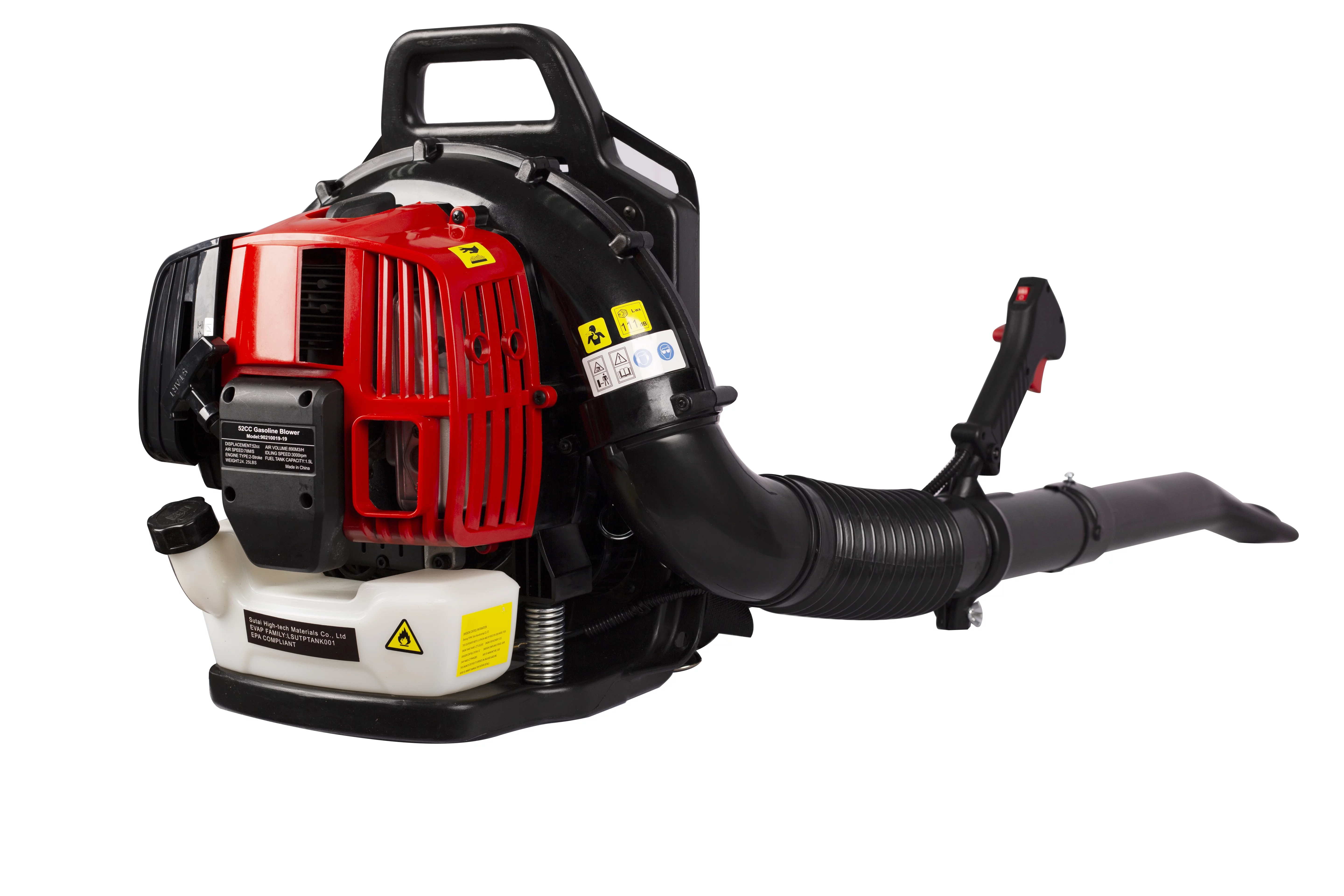 Leaf Blower with Backpack, Cordless for Lawn Care 52CC 2-Cycle Gas Backpack Leaf Blower with extension tube, for Home Blowing Leaf, Snow Blowing, Dust, Red - Curated Treasures Market