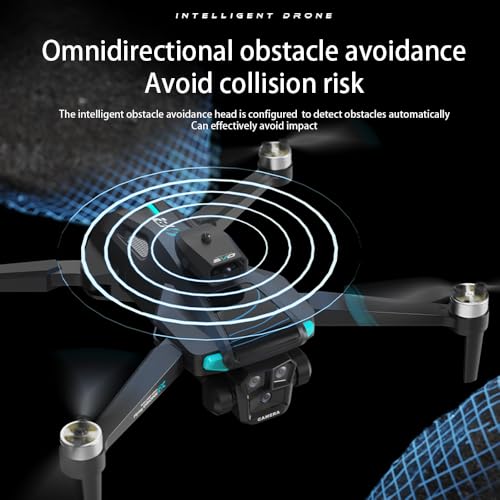 Drone For Adult,4.5" Screen,5G Remote Controller With Camera,6K HD Camera FPV Live Video,Altitude Hold Gesture Selfie One Key Take Off Landing 3D Flips Waypoint Fly Drone (2 Batteries)