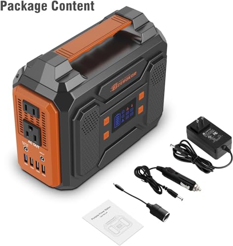 Portable Power Station,ZeroKor Outdoor Generator with DC AC Outlet for Home Use Camping RV Travel