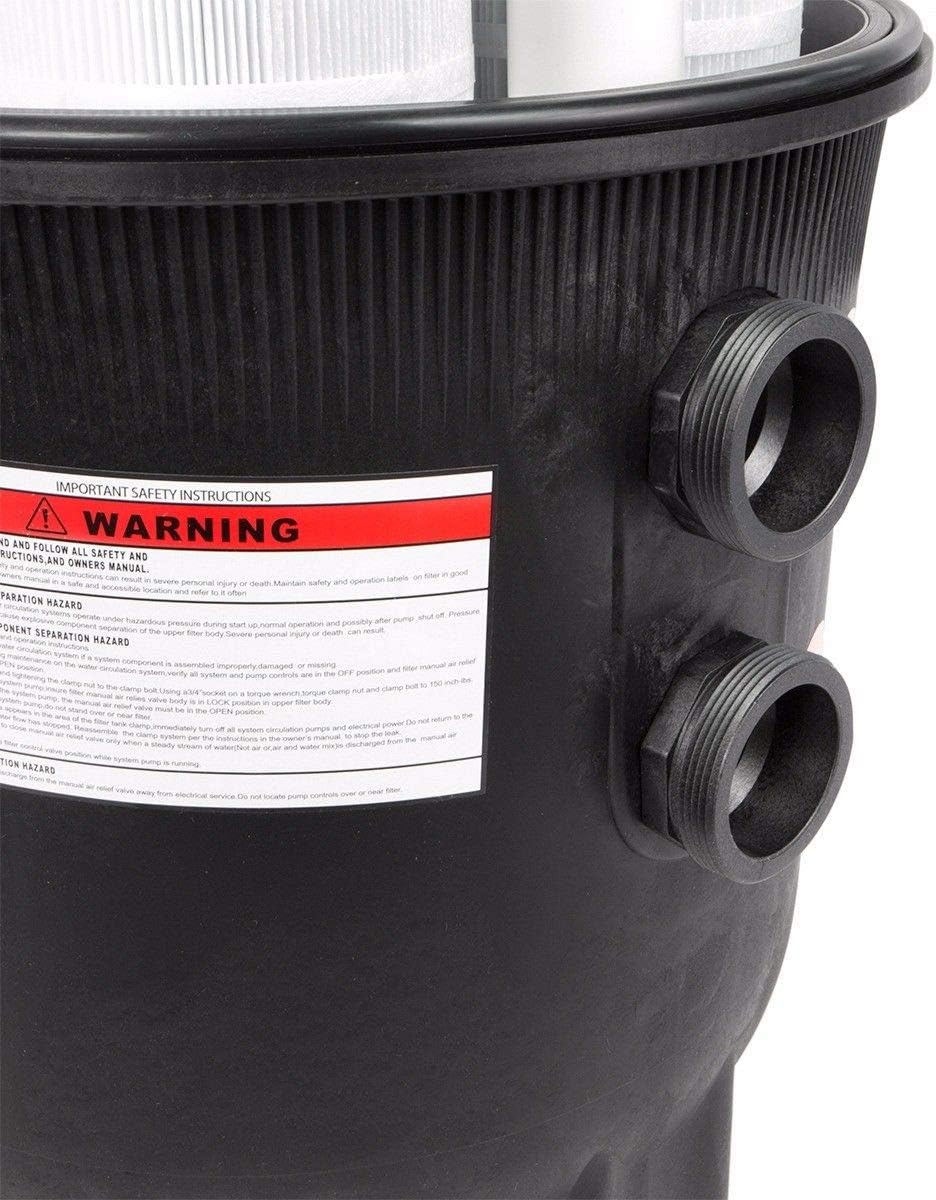 XtremepowerUS 425 sq ft Inground Pool Cartridge Filter In-Ground Swimming Pool and Spa Pool Filter System
