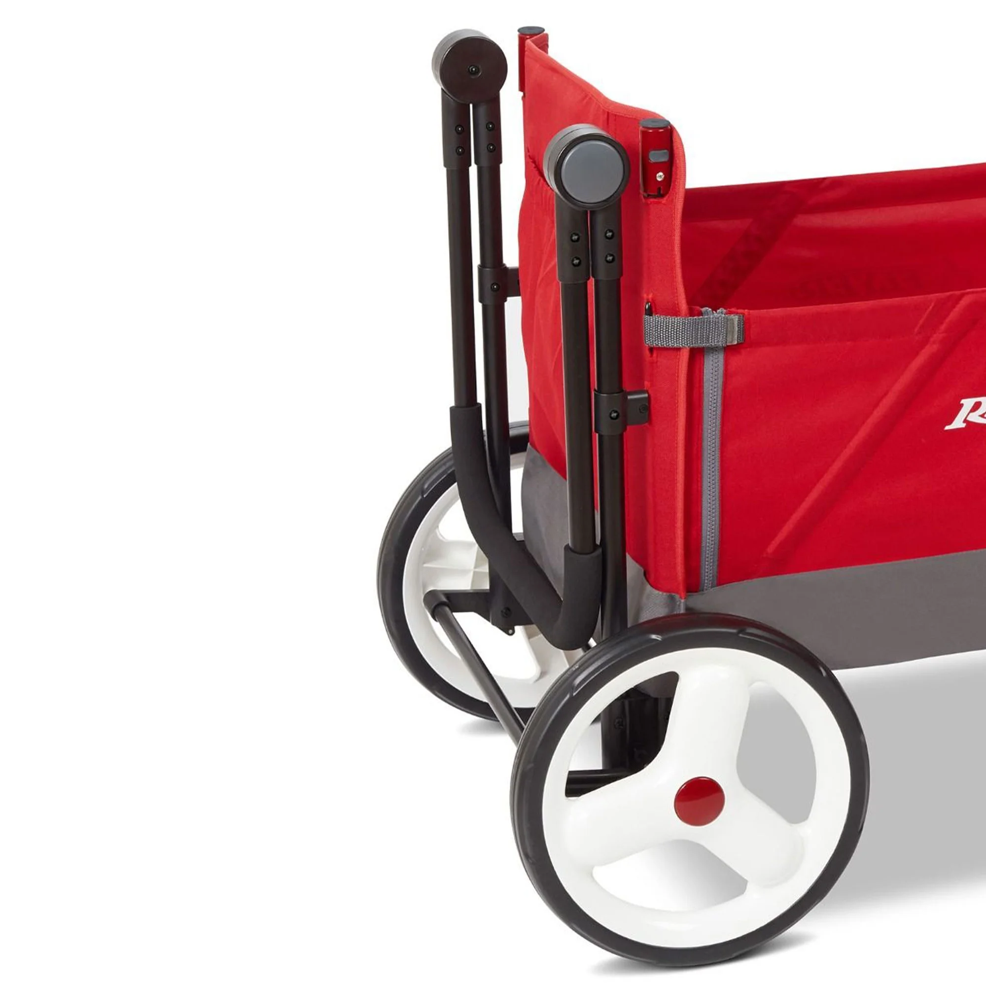 Radio Flyer Convertible Stroll N Wagon with Pull & Push Handle, Red/Black