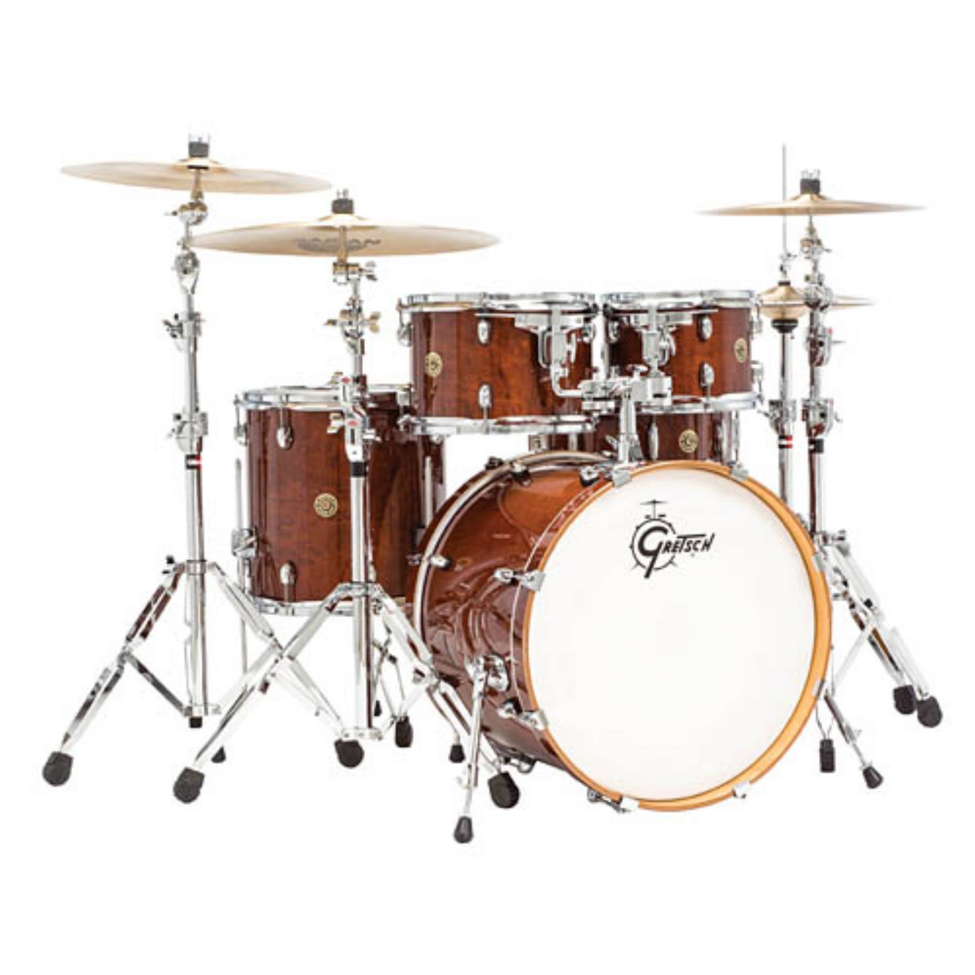 Gretsch Catalina Maple 5 Piece Pack (22/10/12/16/14SN) CM1-E825 - Walnut Glaze Shell - Megean