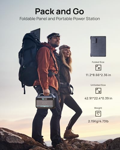Portable Power Station 300W (600W Surge), 192Wh (60,000mAh) Solar Generator, LiFeP04 Battery with AC & DC Outlets, Power Bank Station for Outdoor Camping, Traveling, Home & Emergency (Solar Optional)