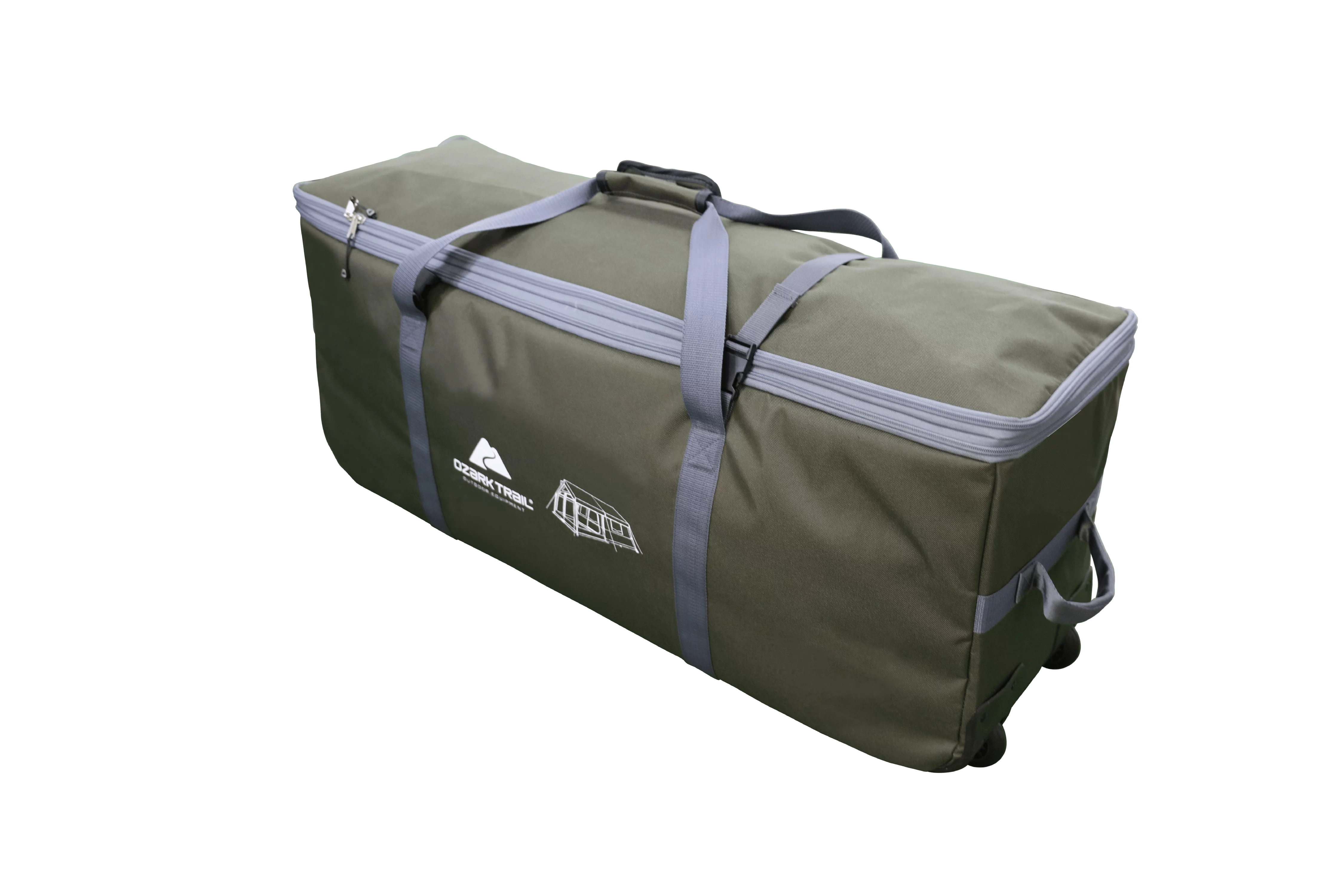 Ozark Trail Hazel Creek 12 Person Cabin Tent, 3 Rooms, Green