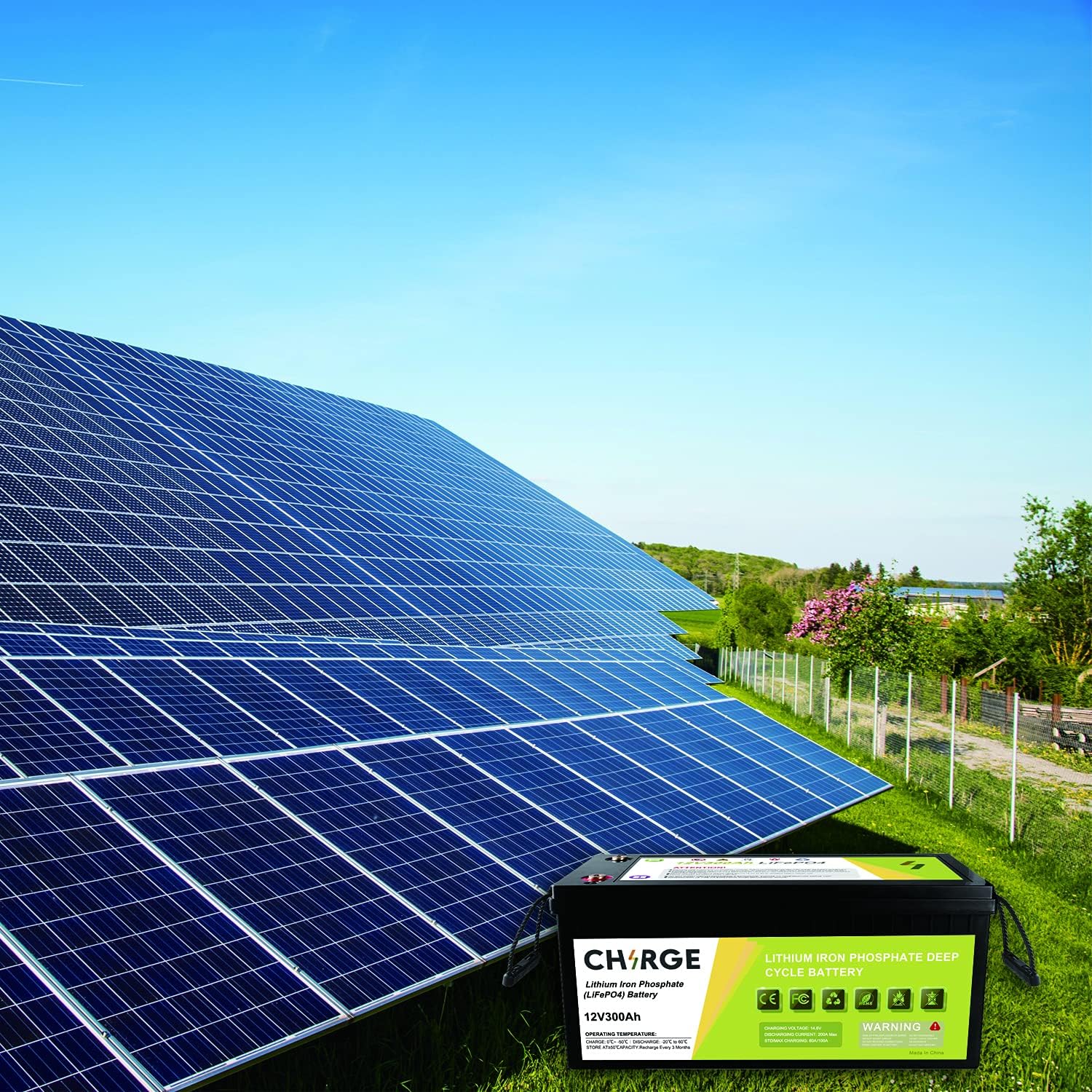 12V 100Ah Lithium Battery, Built-in 100A BMS, Rechargeable Iron Phosphate LiFePO4 Deep Cycles Battery Can Support 1280W Power Output for RV,Home Energy Storage and Off-Grid etc.